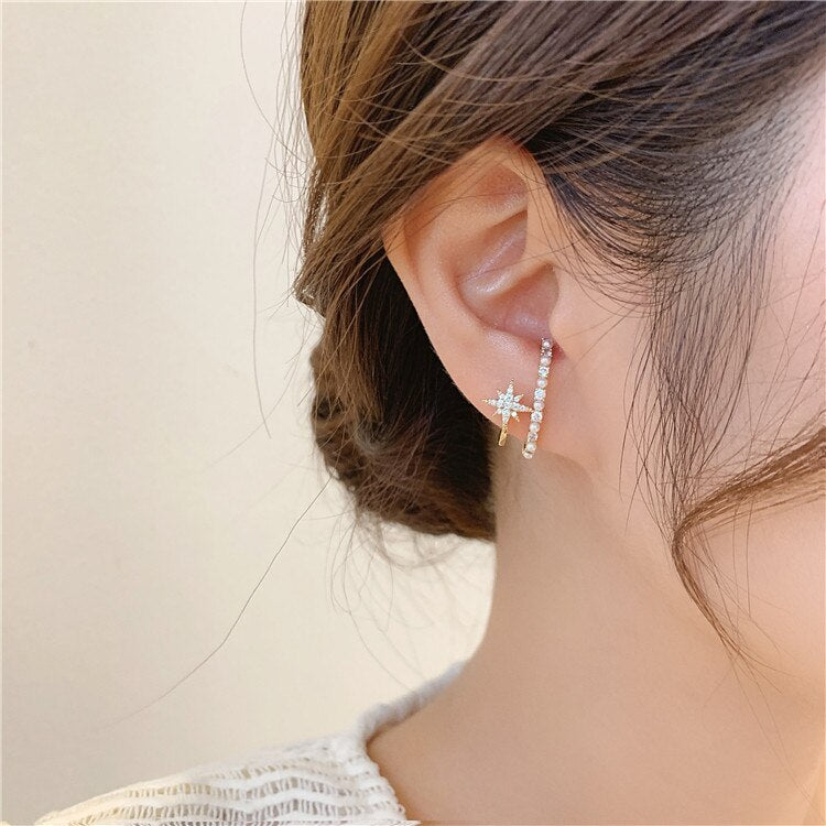 Elegant Inlaid Star Earrings | Women Earring | Women Jewelry