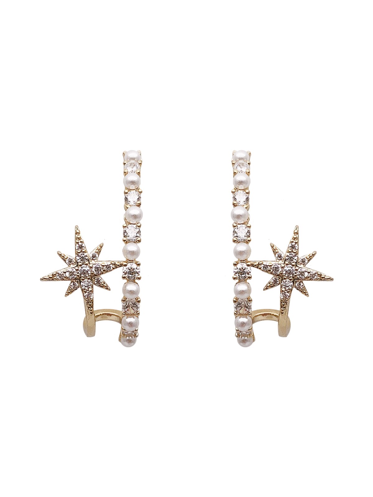 Elegant Inlaid Star Earrings