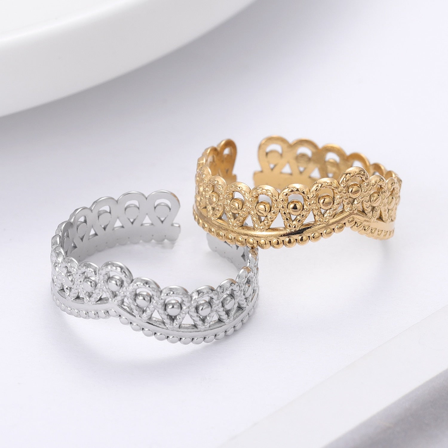 Beautiful Crown Ring | Stainless Steel | Women Ring | Women Jewelry 
