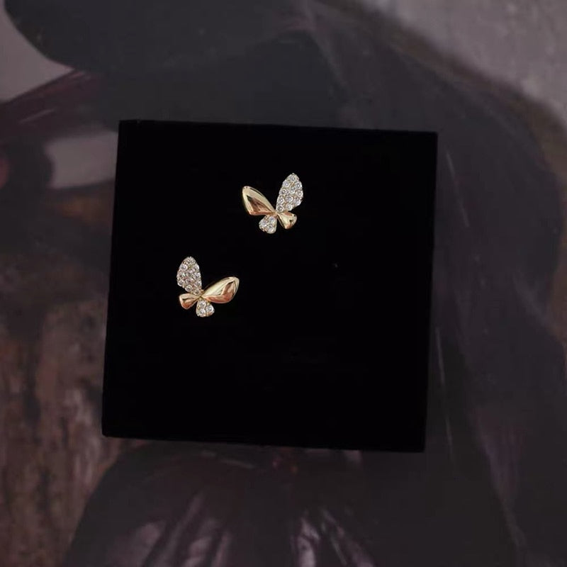Crystal Zircon Butterfly Earrings - Silver 925 | Women Jewelry | Women Earrings