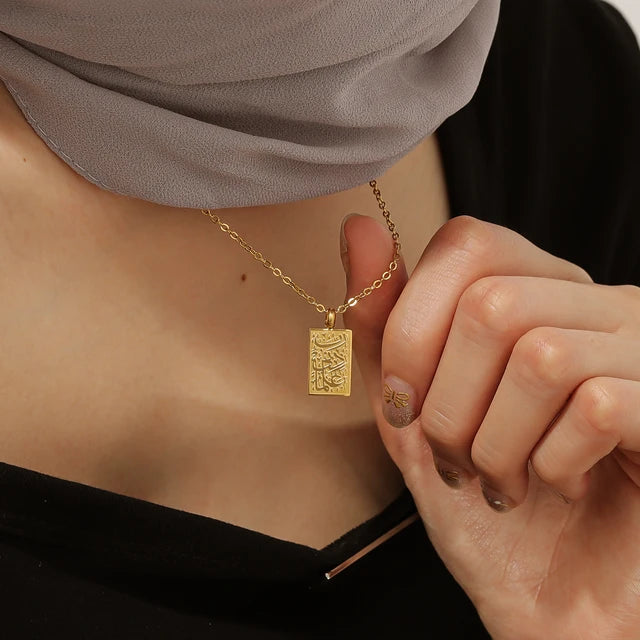 The Knowledge Necklaces Arabic Calligraphy Necklace