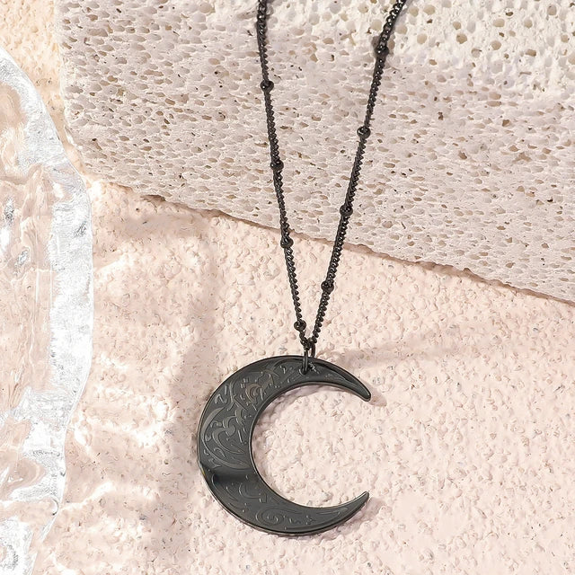 Arabic Religious Moon Pendant Necklace