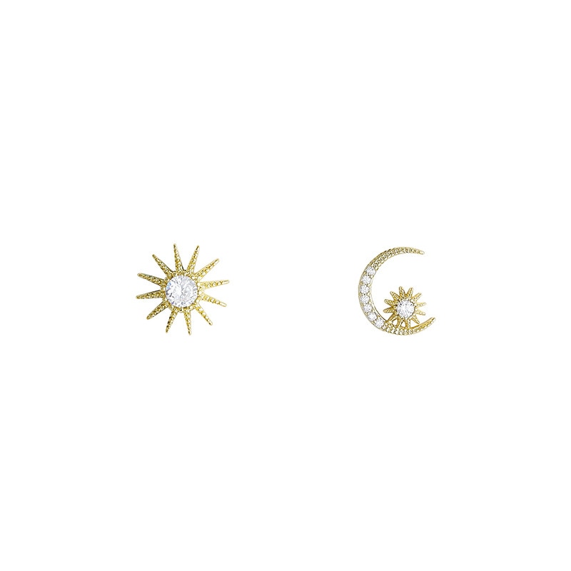 Pendientes Sol Luna | Oro 14K o Plata 925