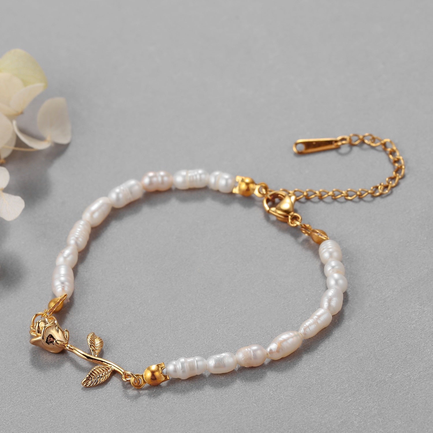 Romantic Rose Flower Bracelet